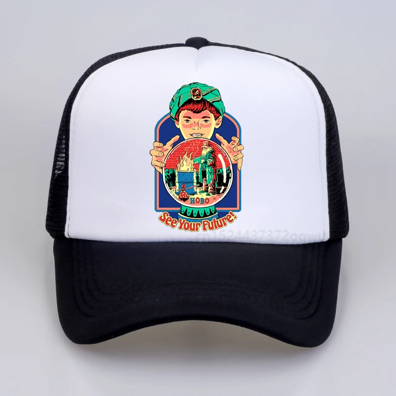 

See Your Future Creativity Comics Print Men Baseball Cap cool Summer Breathable mesh Trucker hat Casual Female sunhat
