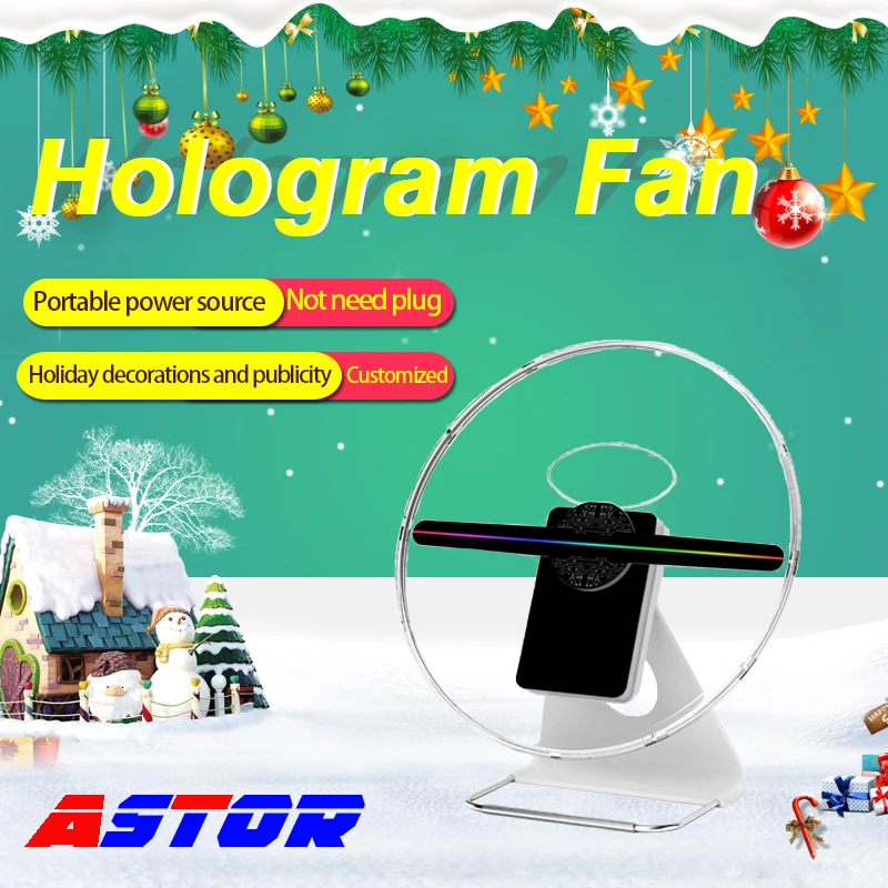 30 см 3D Голограмма вентилятор светодиодный голограмма Настольный дисплей