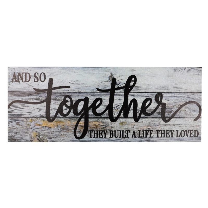 

And So Together They Built a Life They Loved Sign Wooden Rustic Farmhouse Decor Wooden Farmhouse Sign