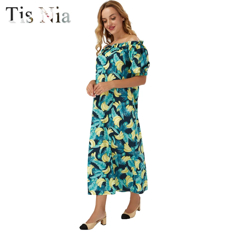 

Tube Top Elegant Green Dress 2021 Casual Loose Long Skirt Summer Beach Lady Girl Cute Print Long Skirt XL Female