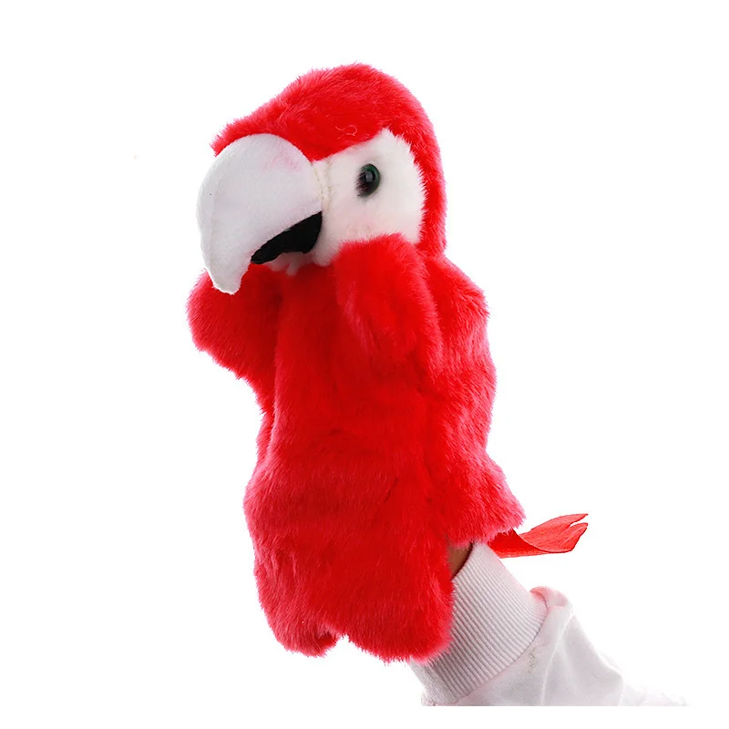 

Cute Bird Plush Toy Parrot Hand Puppet Animal Shape Doll Family Parent-child Interactive Game Props Plush Toy
