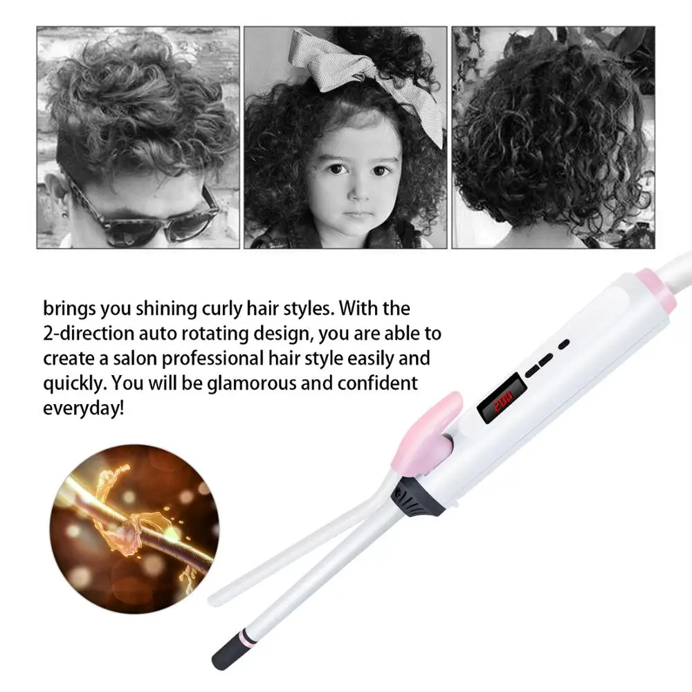 2 в 1 выпрямитель для волос светодиодный цифровой плоский утюжок завивки