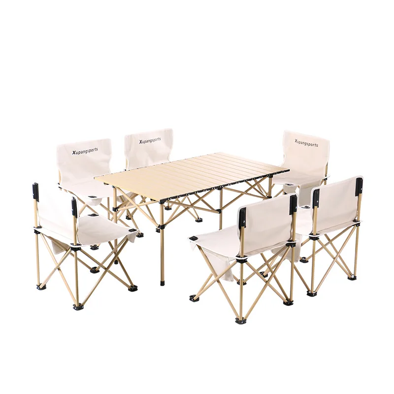구매 야외 테이블과 의자 세트 접이식 피크닉 테이블 휴대용 자기 운전 캠핑 테이블 알루미늄 합금 자동차 계란 롤 테이블
