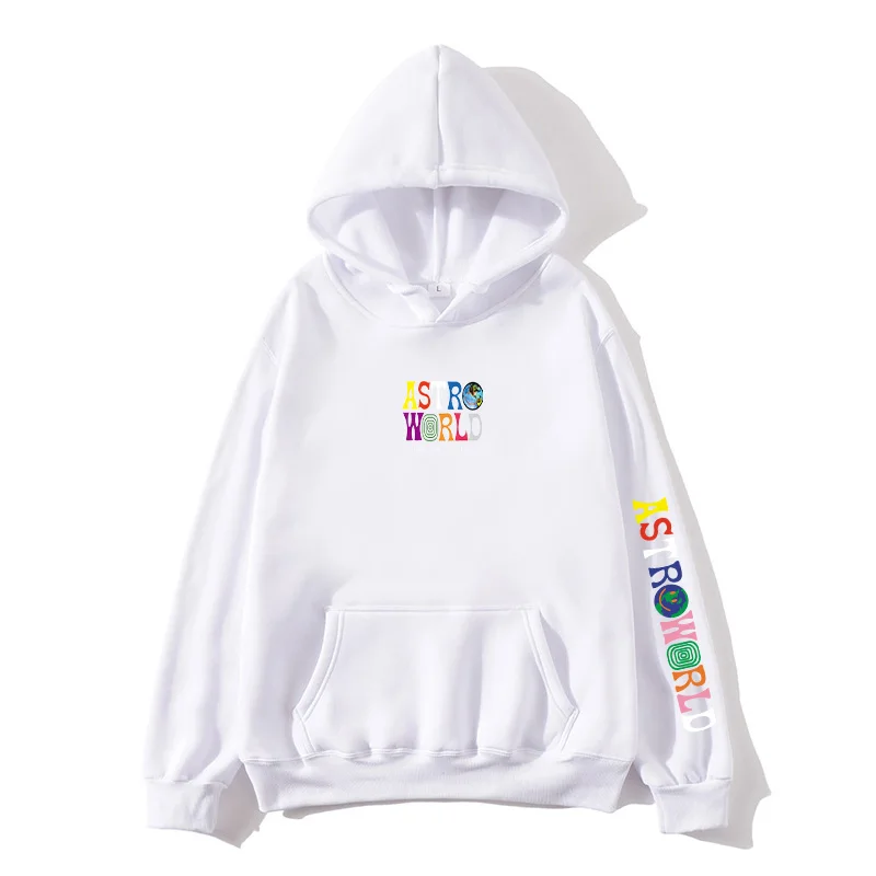 Мужская толстовка с длинным рукавом Astroworld черная в стиле хип-хоп пуловер