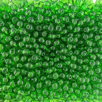 50-pack Round Glass Beads 8mm 6mm Brass Tackle Sea Fishing Beads Carp Fishing Accessories for Bait Rigs 2