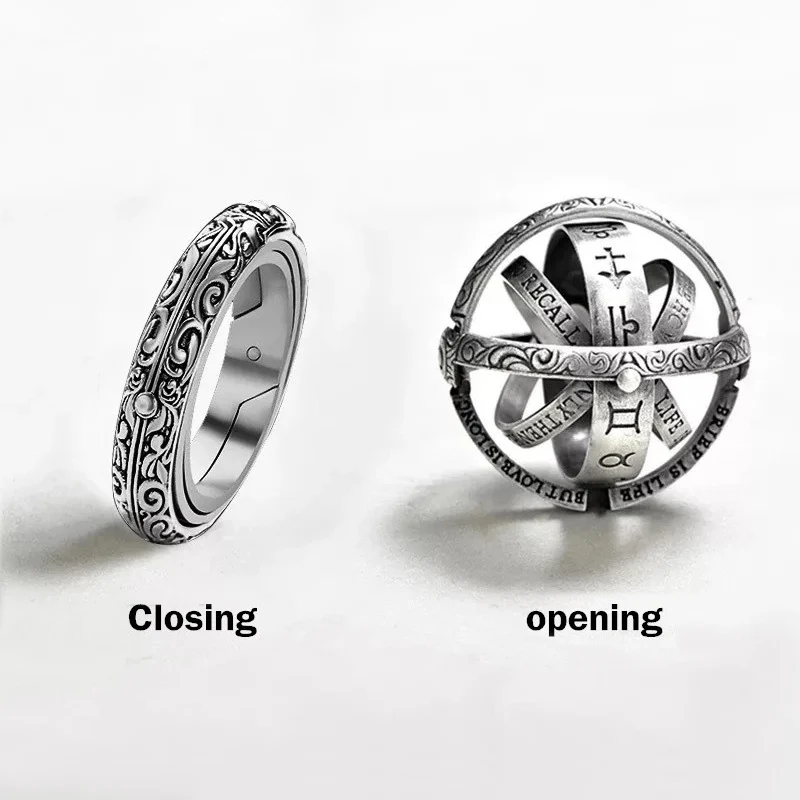 Винтаж астрономический телескоп мяч кольца для мужчин и женщин Творческий