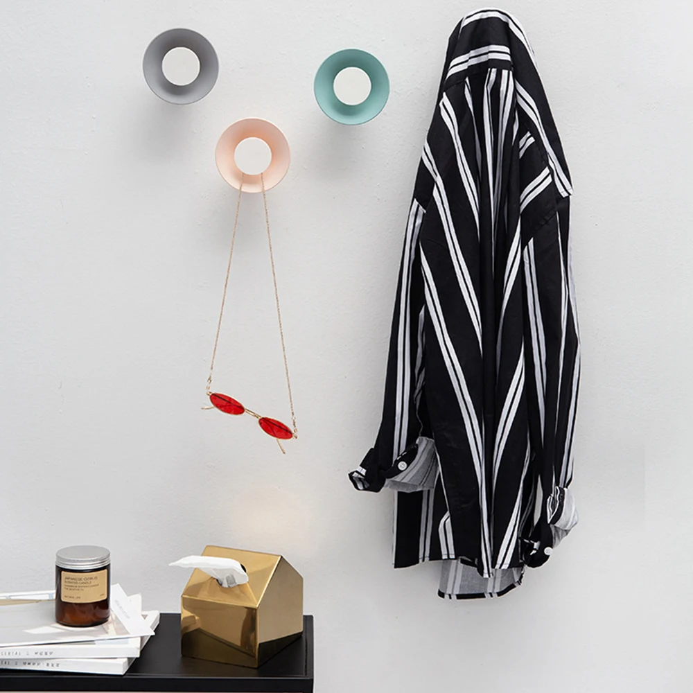 Круглый настенный крючок в скандинавском стиле декоративный для гостиной