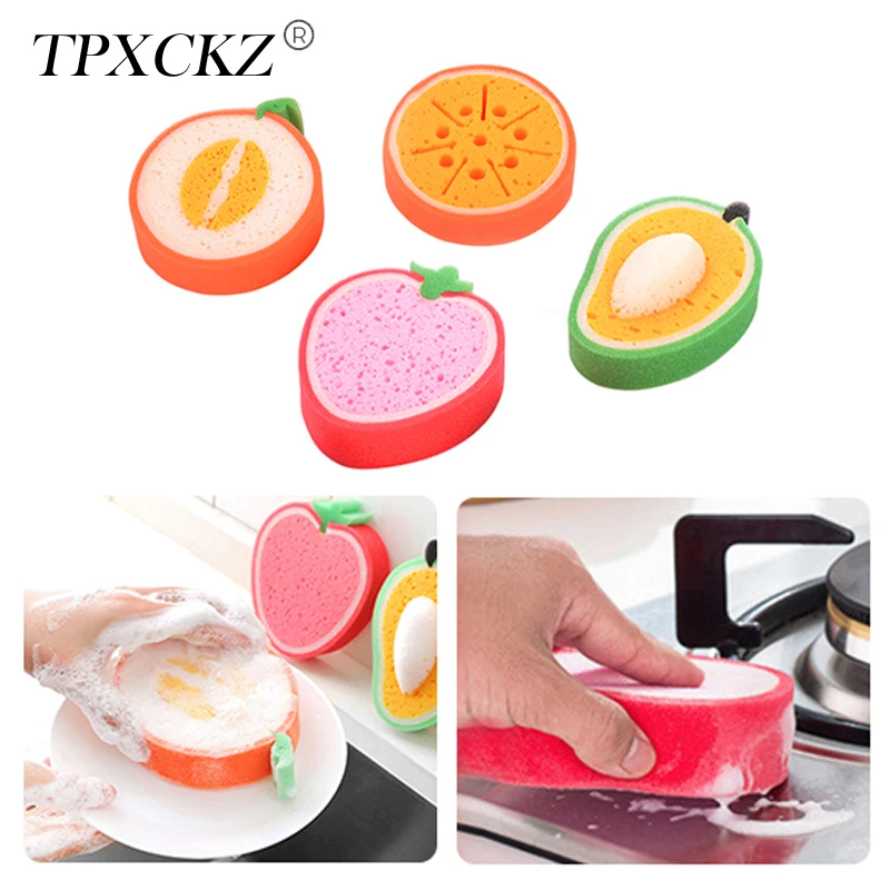 TPXCKz Кухня для очистки Скраб Губка Фрукты Модель блюда скруббер хозяйственные