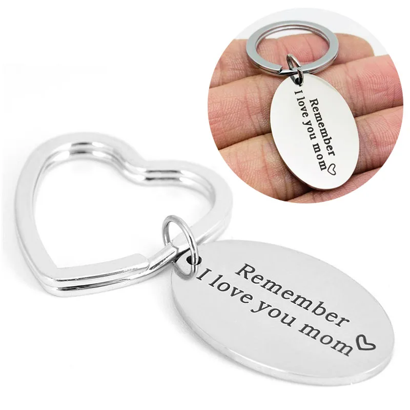 Лидер продаж овальной формы из нержавеющей стали брелок Помните с надписью &quotЯ