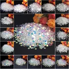 10 г пайетки 3 мм-10 мм Кристальные прозрачные пайетки плоская чашка Слива квадратные ПВХ свободные пайетки для рукоделия Одежда Швейные аксессуары