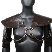 handmade steampunk shoulder arm armor for women men medieval viking knight cosplay costume accessory leather spaulders pauldrons