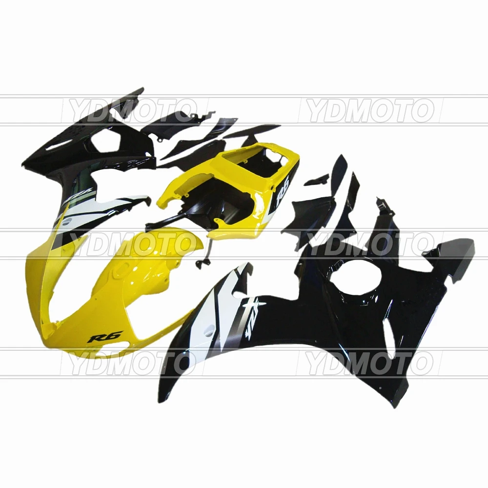 

100% Fitment Bodywork ABS Fairings For Yamaha YZF R6 2003 2004 2005 Covers Fairing Kit YZF-R6 03 04 05 YELLOW BLACK