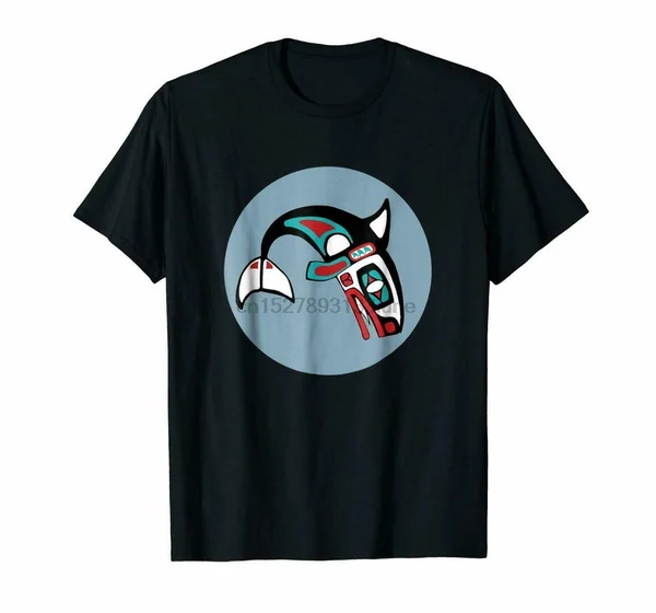 

Haida Killer Whale Pacific Northwest Native Art Unisex Black T Shirt