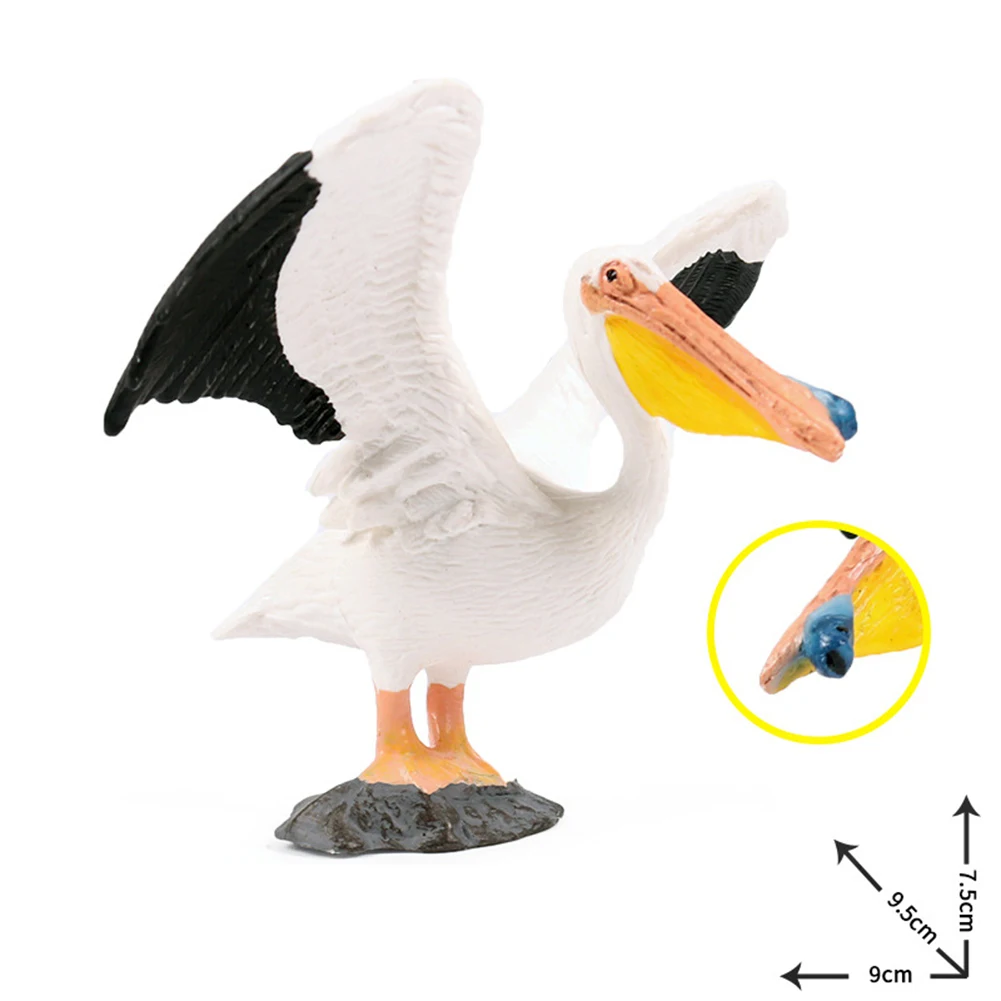 Реалистичная птица Пеликан модель диких животных фигурка ручной работы ремесло