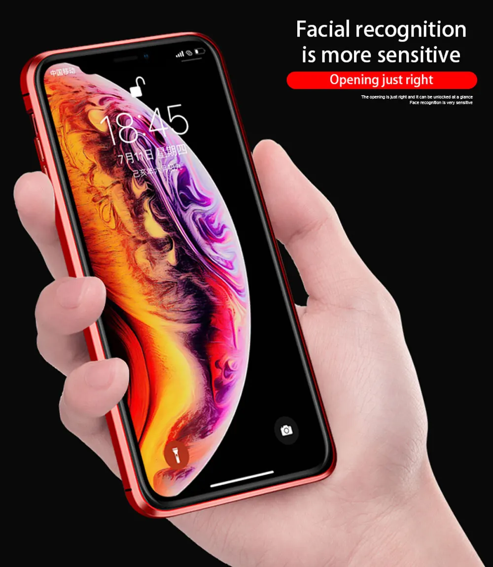 Магнитный чехол 360 градусов для IPhone X XS MAX 7 6 6splus 8 PLUS, двухсторонний, полный ударопрочный защитный прозрачный чехол