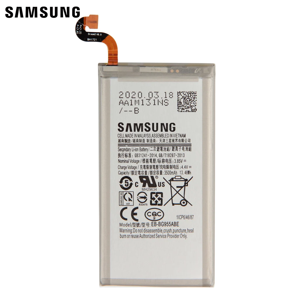 Samsung оригинальный сменный аккумулятор EB-BG955ABA для GALAXY S8 + G9550 G955 SM-G9 SM-G955 плюс S8Plus