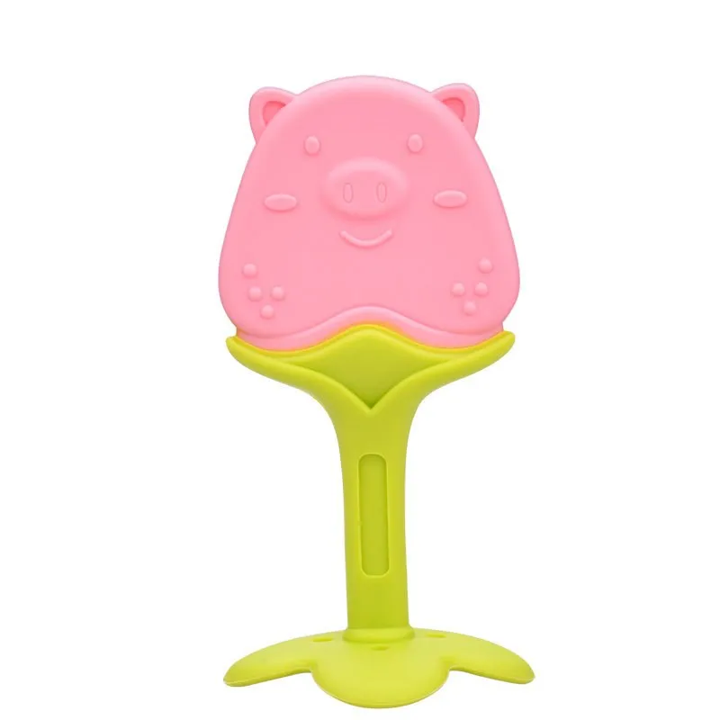 

Baby Cartoon Teether Food Grade Silicone Teether Fruit Animals Shape Baby Teething Silicone Teething Toys Infant Care Products