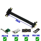 Pci-E Pci Express с углом 90 градусов, 1X на 1X слот, Райзер-карта, конвертер, удлинитель, ленточный адаптер, Удлинительный кабель Pci-E X1, 20 см, 30 см