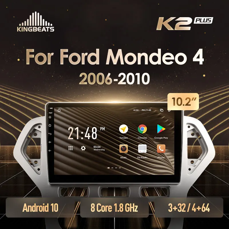 KingBeats штатное головное устройство For Ford Mondeo 4 2006 2010 GPS Android 10 автомагнитола на