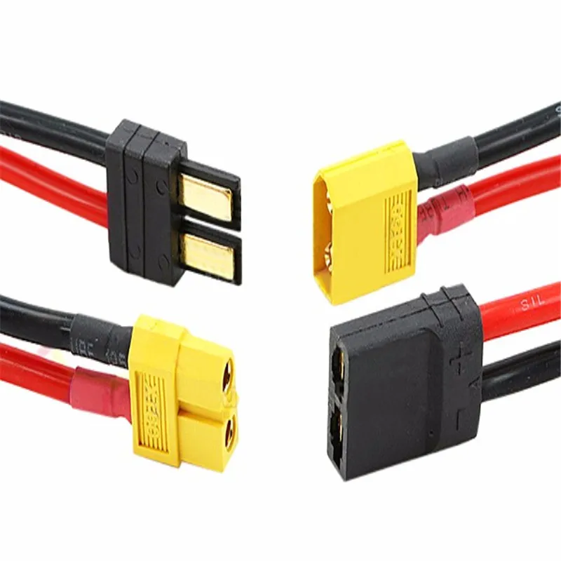 10/20 шт. XT60 черный/голубой/XT60+/XT30UPB/XT60-E/XT60-L штекерно-разъемы Вилки провод с силикатной гелевой обмоткой для Батарея Quadcopter Drone