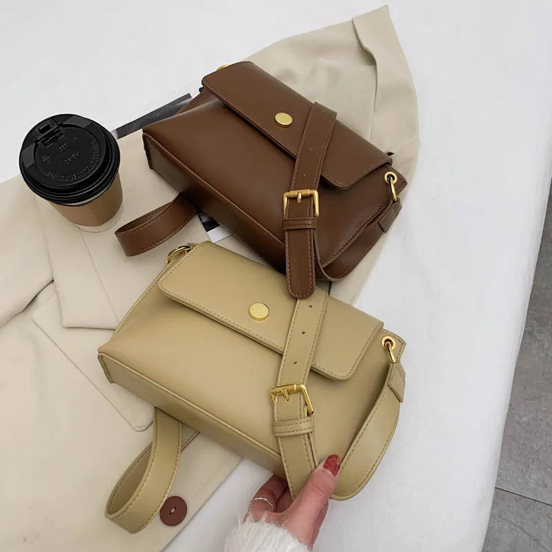 

Small bag female 2020 new trendy Korean version of simple texture diagonal bag fashion casual shoulder bag small square bag