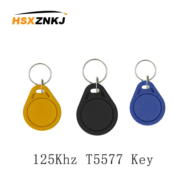 

10/50/100PCS Random Color T5577 EM4305 Tag Keychain RFID 125 KHz Copied And Rewritten Keychain Access Control Card
