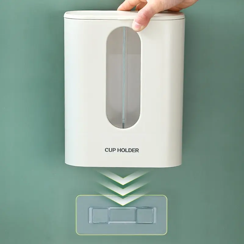 1PC Disposable Paper Cup Taker Automatic Water Dispenser Holder Home Office Space Saving Wall-Mounted Cups Storage Rack | Дом и сад