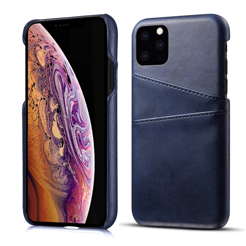 Кожаный чехол для iPhone 11 pro max роскошная задняя крышка держатель карт кошелек