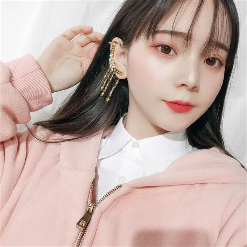 MWsonya модные корейские Ретро Геометрические кисточки клипсы для ушей элегантные