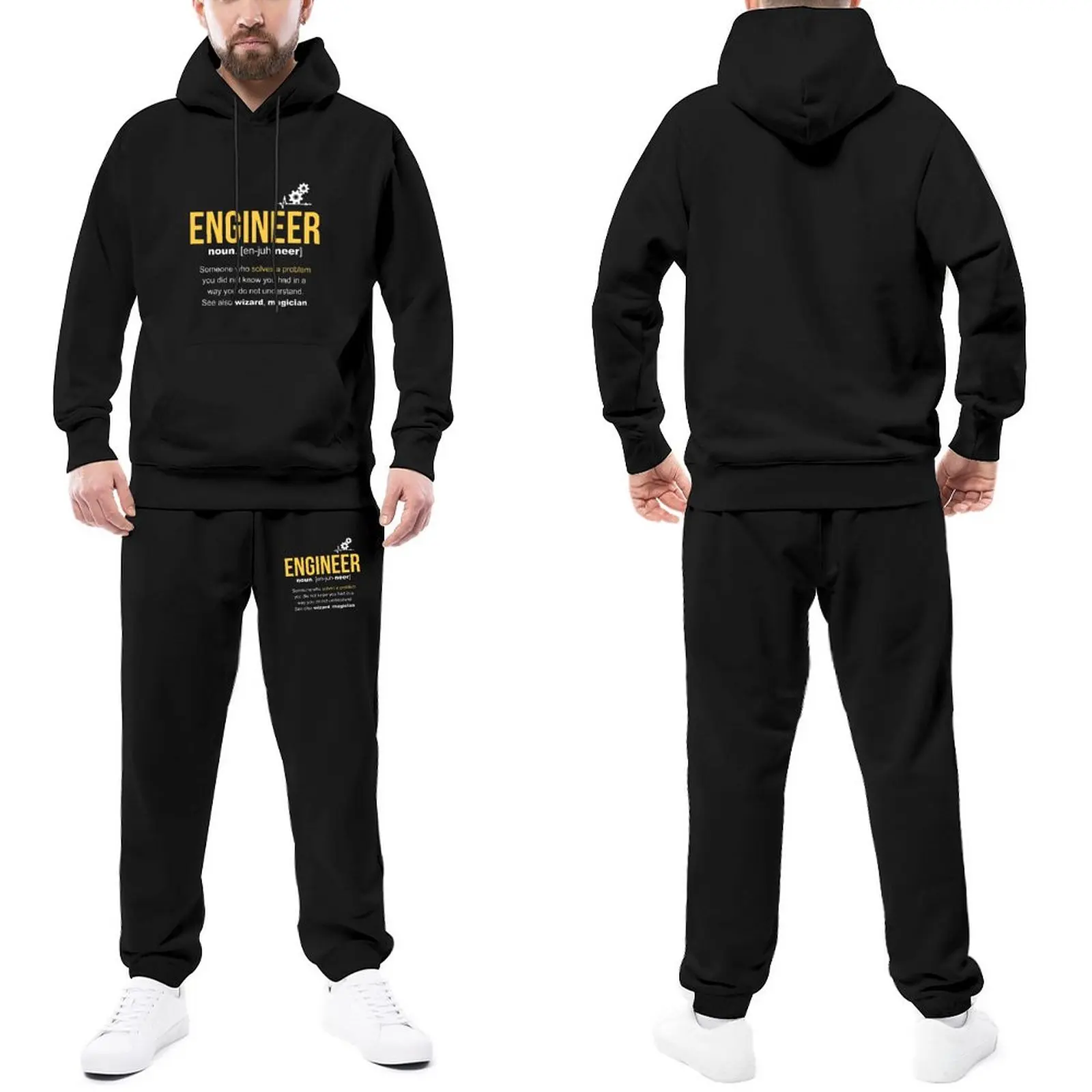 

Engineer Tracksuit Set Engineer Definition Funny Man Sweatsuits Sport Sweatpants and Hoodie Set Sale