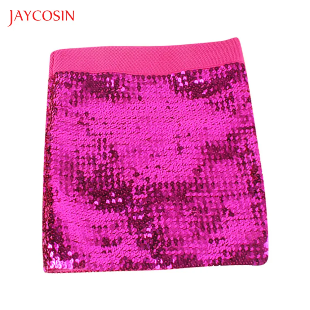 Женская мини юбка с блестками Jaycosin повседневная однотонная короткая карандаш