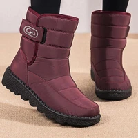 women boots 2022 new snow boots female winter shoes warm plush ankle woman boots waterproof hook loop no slip botas de mujer