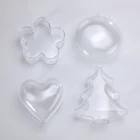 1 шт., прозрачная пластиковая 3D форма для ванны, форма для бомбы в форме сердца, сделай сам, форма для ванны, для сделай сам, Рождественские елки, украшения, аксессуары для ванной