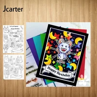 little monster happy birthday metal cutting dies and clear stamps craft stencil scrapbook album paper make template decoration