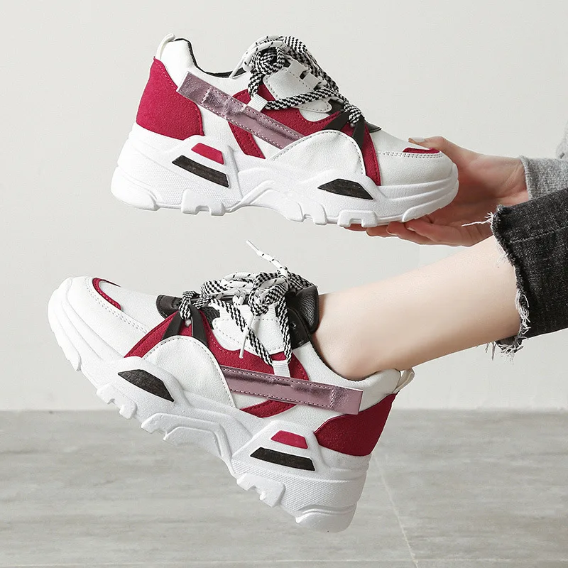 Стильные женские повседневные туфли увеличивающие Рост 4 см INS Ulzzang кроссовки