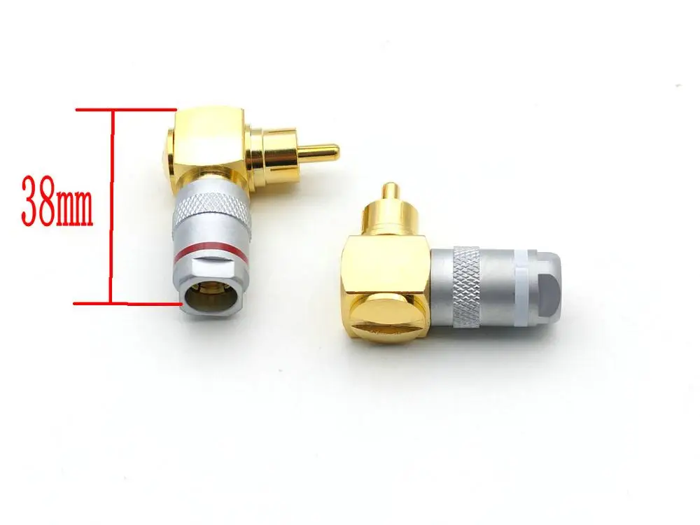 10 шт латунный аудио разъем RCA прямой угол видео адаптер|Соединители| |