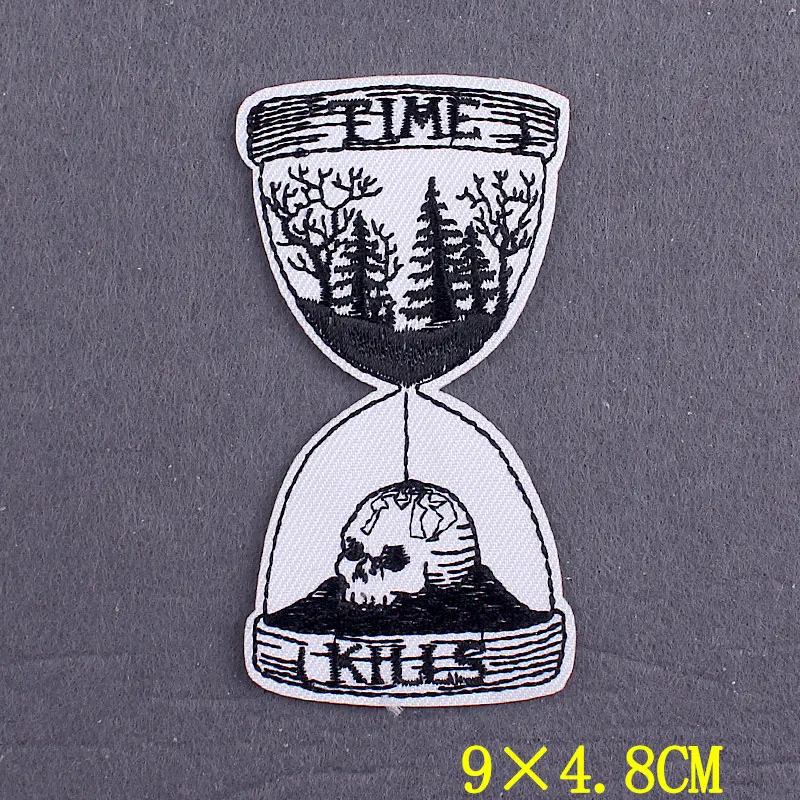 Забавные вышитые термоклейкие нашивки с черепом для одежды | Дом и сад