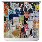 Различные Красочные занавески для душа с кошками от Ho Me Lili, Мультяшные милые животные, водонепроницаемые декоративные занавески для ванной из полиэстера