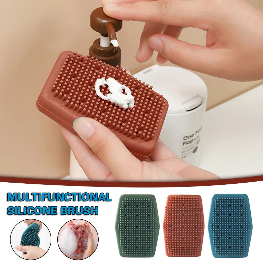 Быстро вспенивающаяся щетка для ванны мягкая силиконовая Массажная растирания