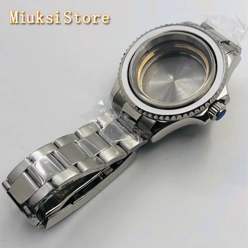 40 мм сапфировое стекло двунаправленный ободок мужские часы чехол fit ETA 2836 miyota
