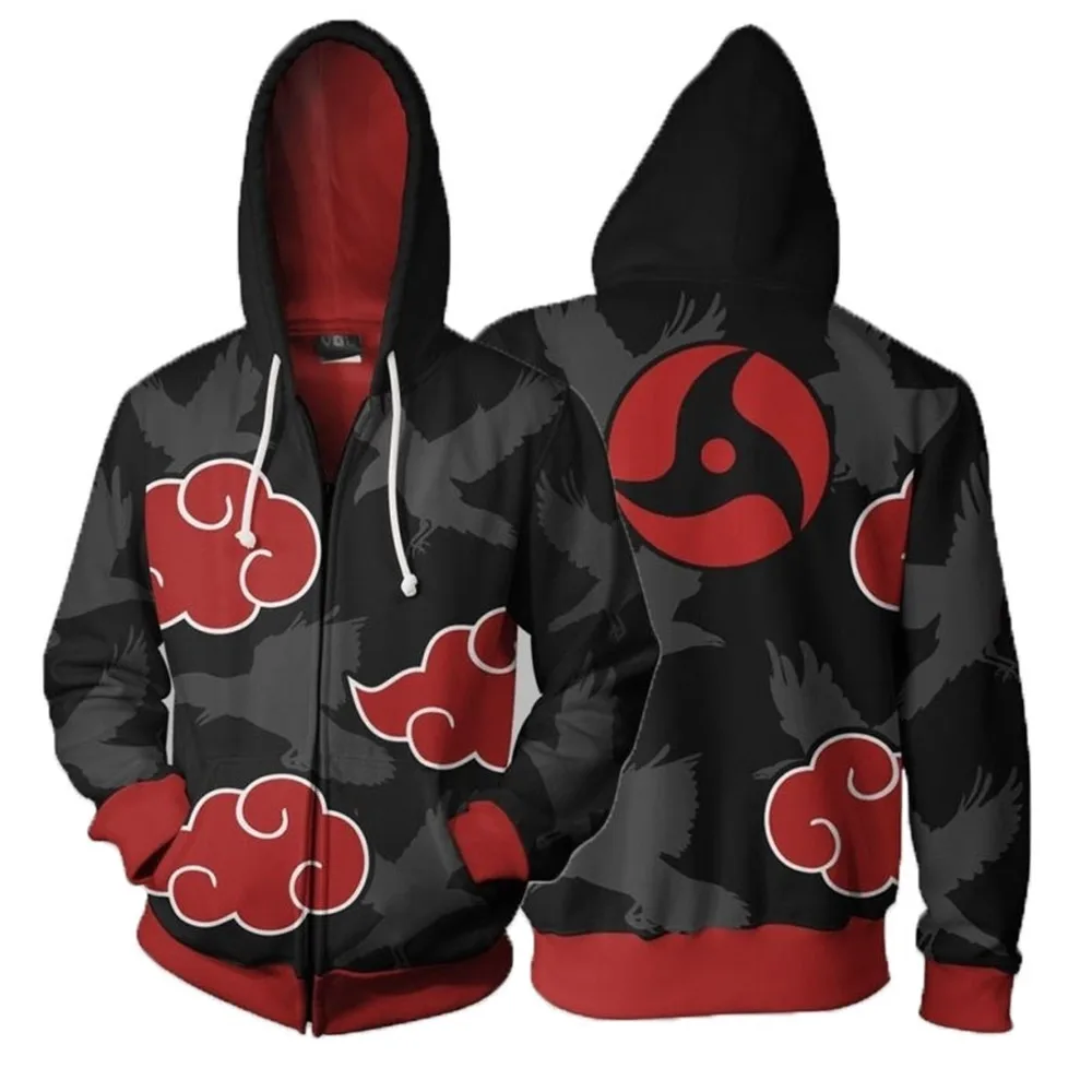 Мужские женские мальчики косплей костюм Наруто толстовки аниме 3D принт куртка