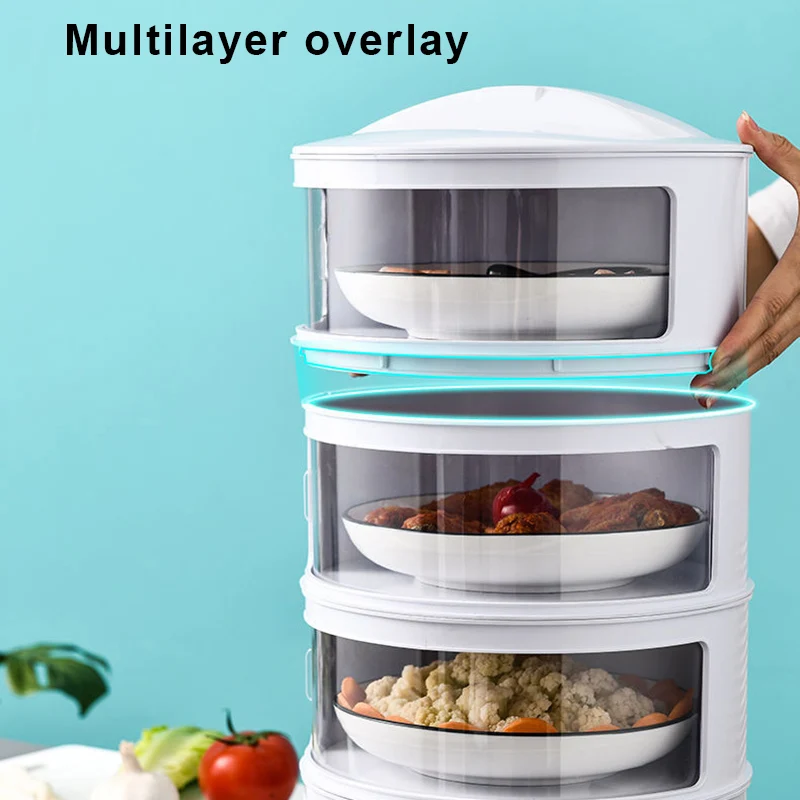 

Transparent Stackable Food Insulation Cover Dustproof for Home Kitchen Refrigerator H88F
