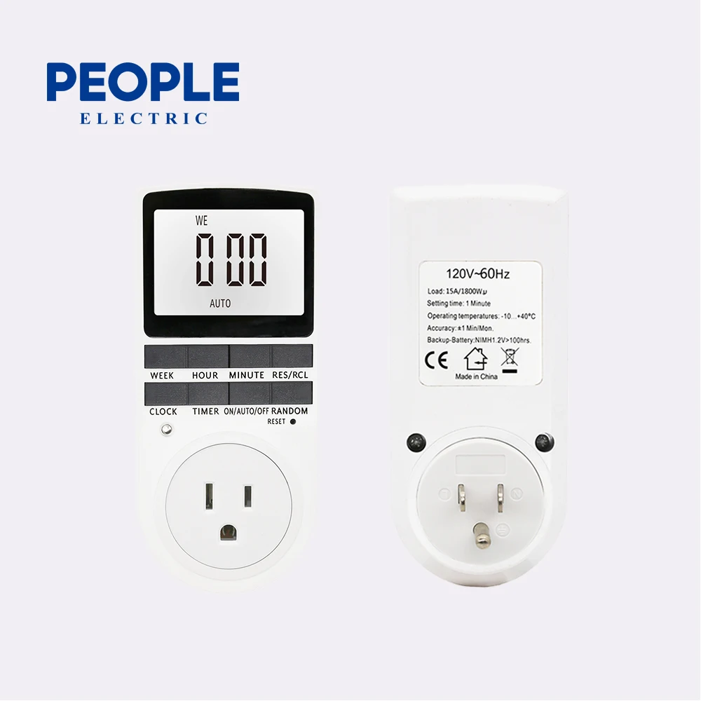 Электронный цифровой переключатель с таймером PEOPLE штепсельная вилка