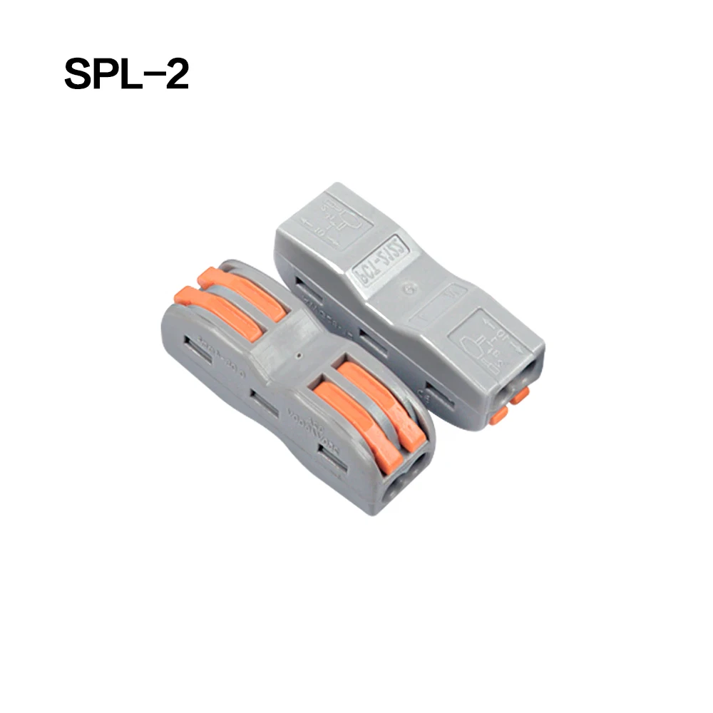 SPL-2 100/60/20 шт. для провода электрического кабеля разъем соединения клеммные колодки 0,08-2,5 мм Универсальный быстрый Электрический кабель разъемы проводов - Цвет: SPL-2