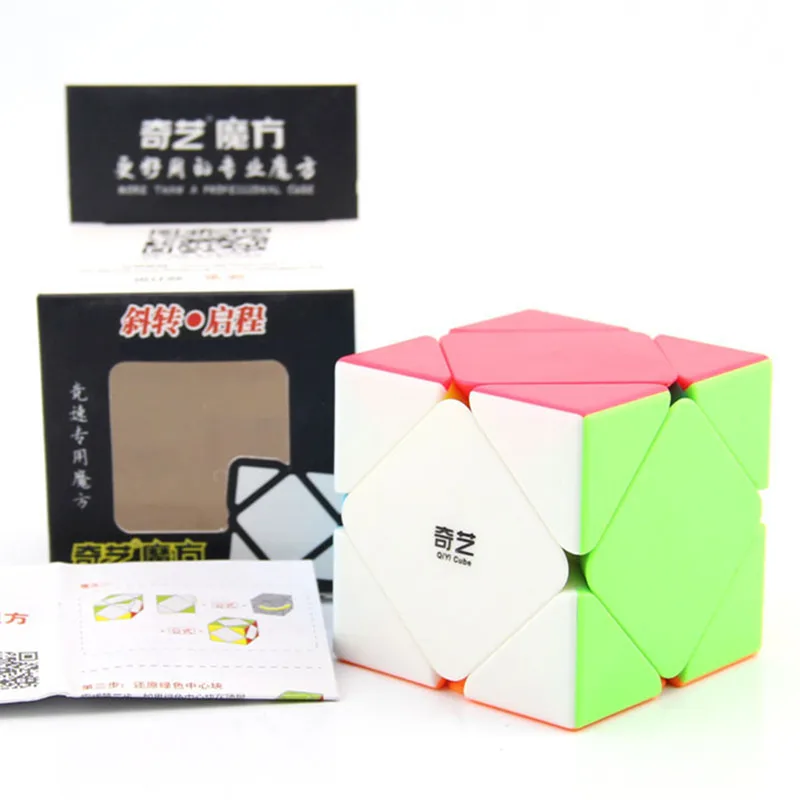 

Qiyi Qicheng Skew Magic Cube 56mm Stickerless Speed Cube Stickerless/Qicheng A Black Puzzle Toys for Kids
