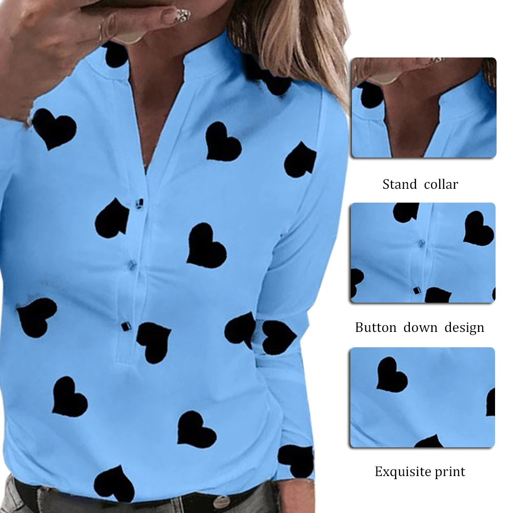 HEFLASHOR блуза на пуговицах с длинным рукавом сексуальные женские рубашки v-образным