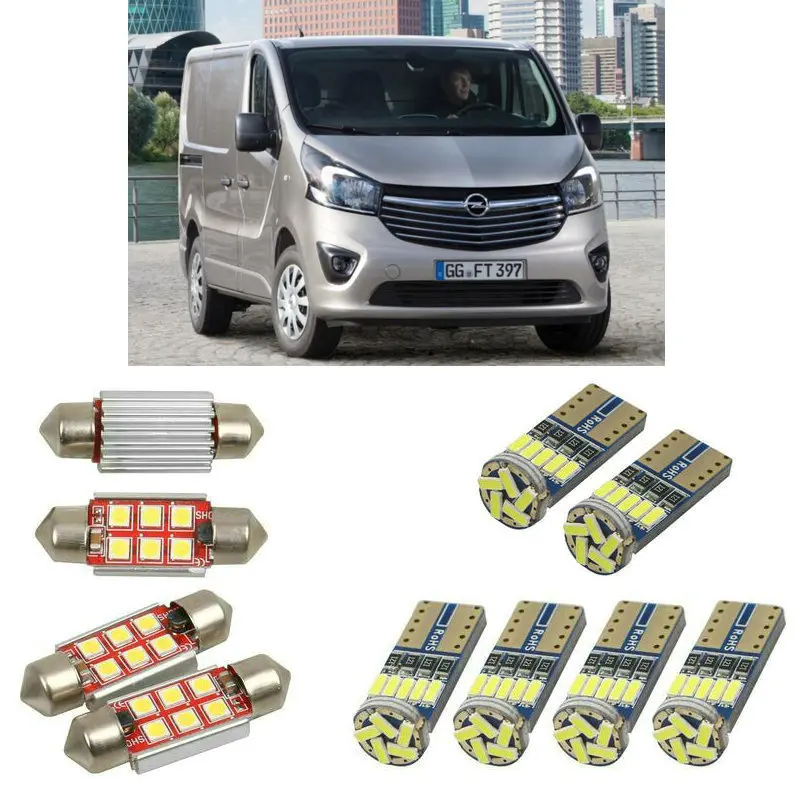 Внутренние светодиодные Автомобильные фары для Opel vivaro b box combi x82 лампы