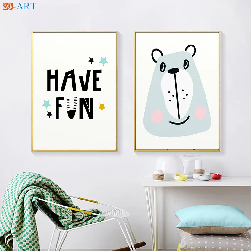 Пол нейтральный Wall Art Животные принты цитаты Плакаты живопись на холсте