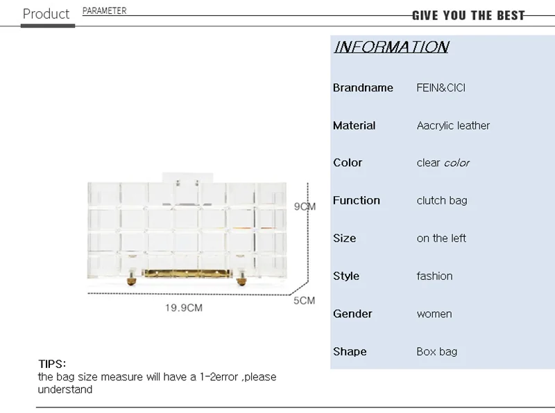Прозрачный акриловый клатч кошелек женская прозрачная сумка пластиковая