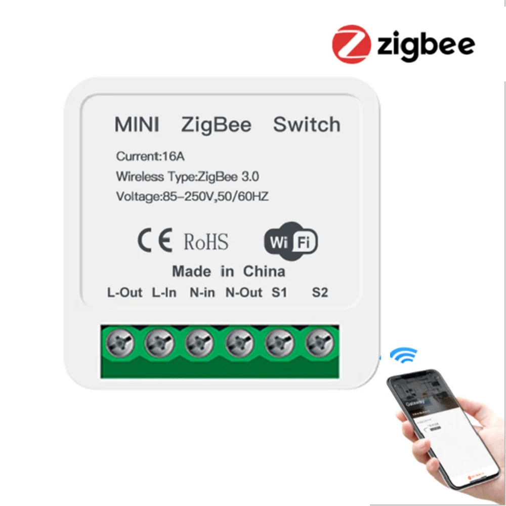 

Mini Wifi Switch Module 16A Wi-Fi Intelligent Relay Light Switch APP Remote Control Voice Control DIY Breaker Module